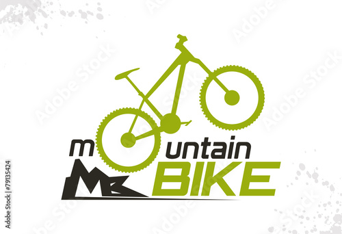 Mountain bike logo vector