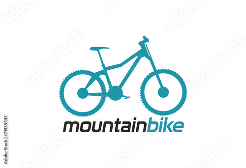 Mountain bike logo vector