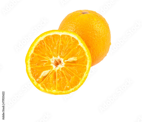 Orange fruit isolated on white background