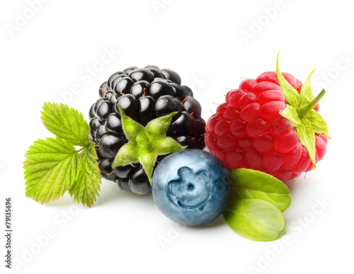 Summer berry fruits isolated