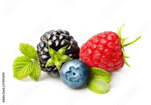 Summer berry fruits isolated