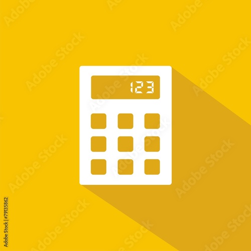 Icono calculadora mod2 amarillo sombra