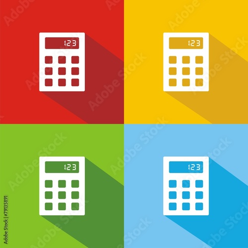Iconos calculadora mod2 colores sombra