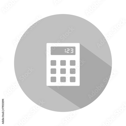 Icono calculadora mod2 gris botón sombra