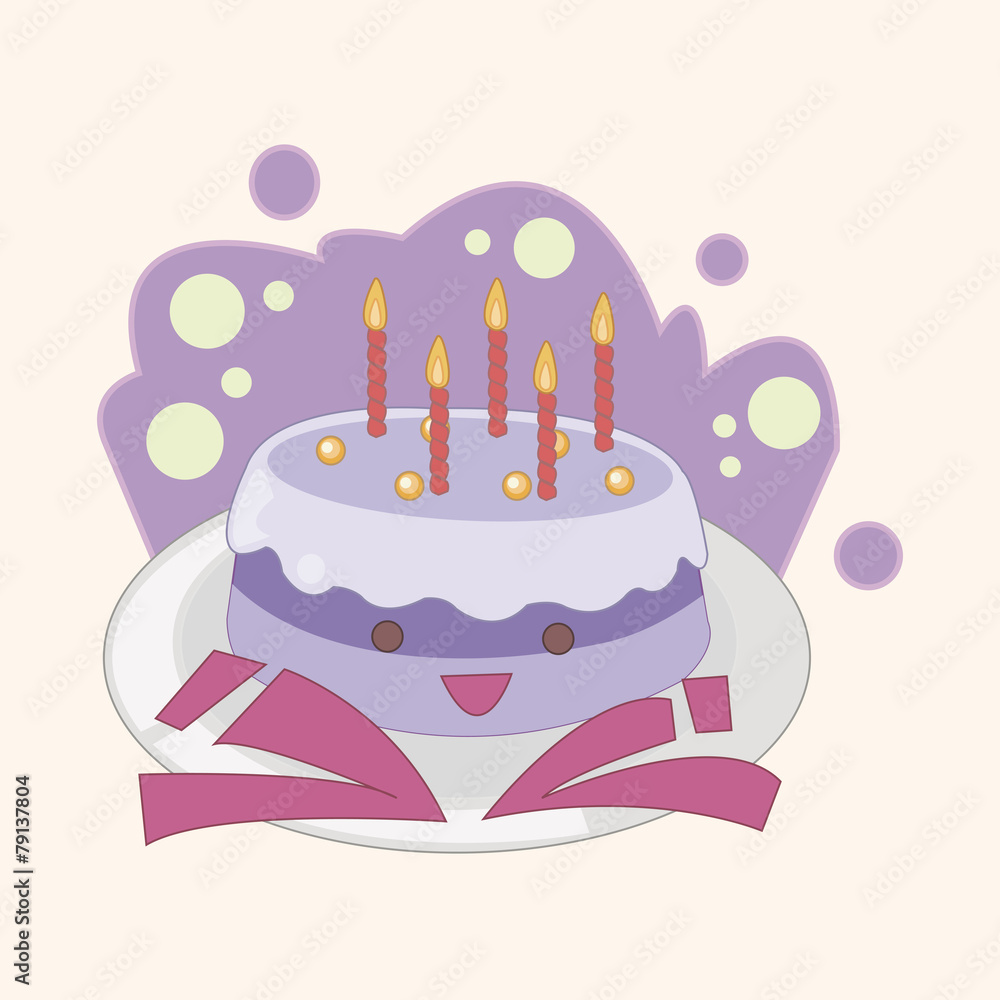 decorating cake flat icon elements background,eps10 decorating cake flat icon elements background,eps10