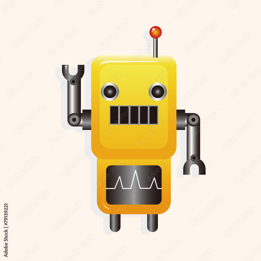 robot cartoon theme elements vector,eps robot cartoon theme elements vector,eps