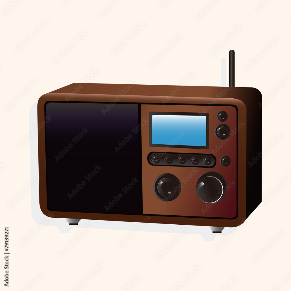 Obraz premium radio theme elements vector,eps