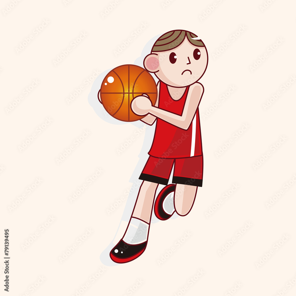 basketball player cartoon elements vector,eps basketball player cartoon elements vector,eps