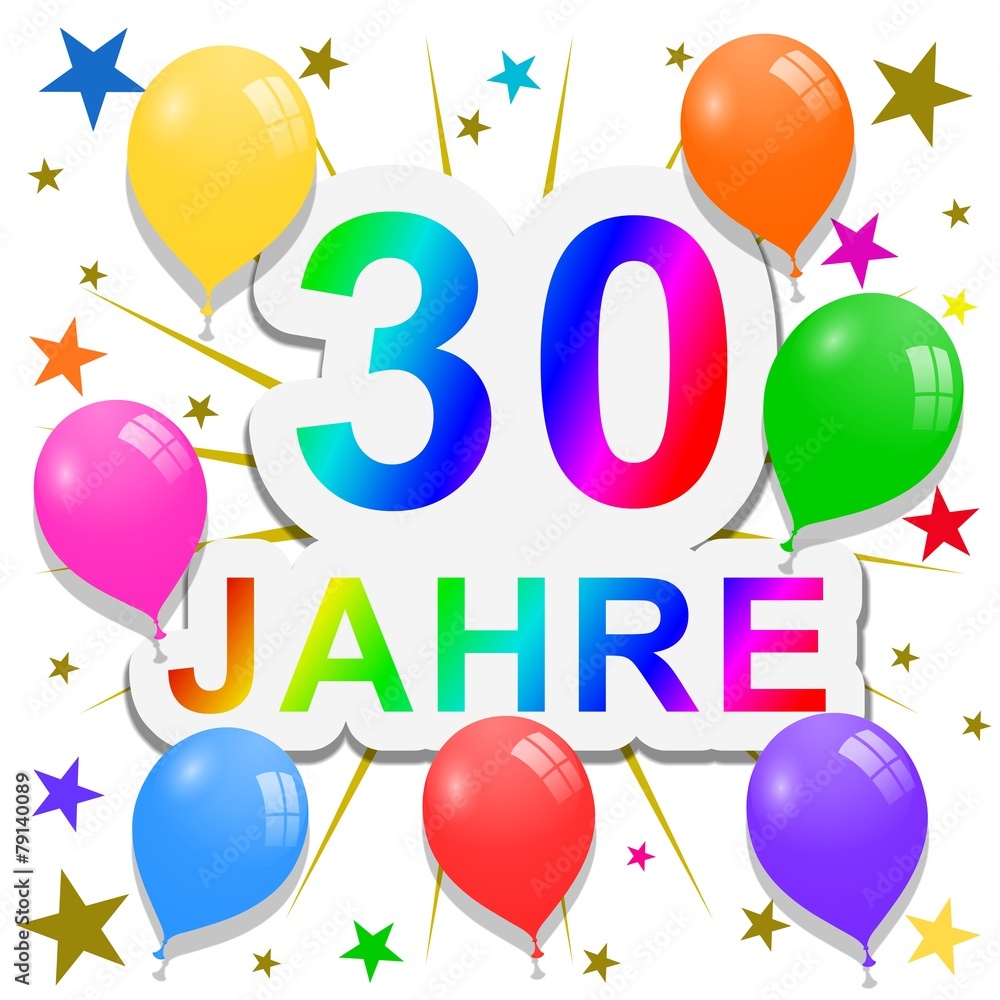 30 jahre Jubiläum Illustration Stock Adobe Stock