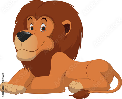 Fototapeta Naklejka Na Ścianę i Meble -  Cute lion cartoon