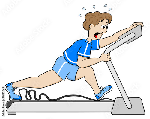 anstrengendes Laufband Training