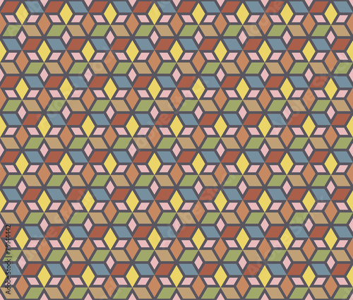 Mosaic Stars vector seamless pattern