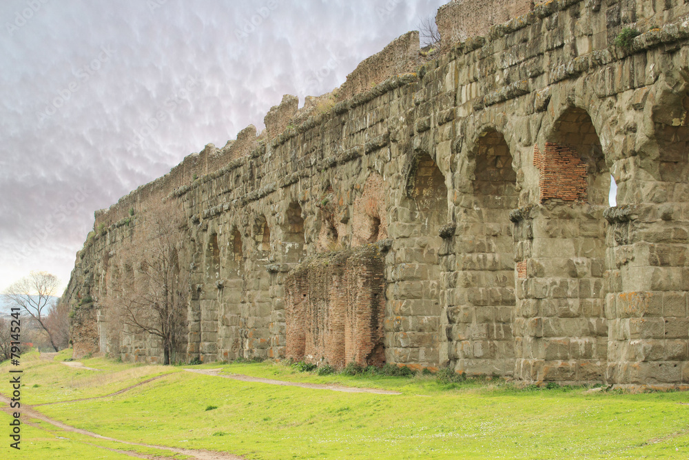 ancient Roman Acqueduct Ruins