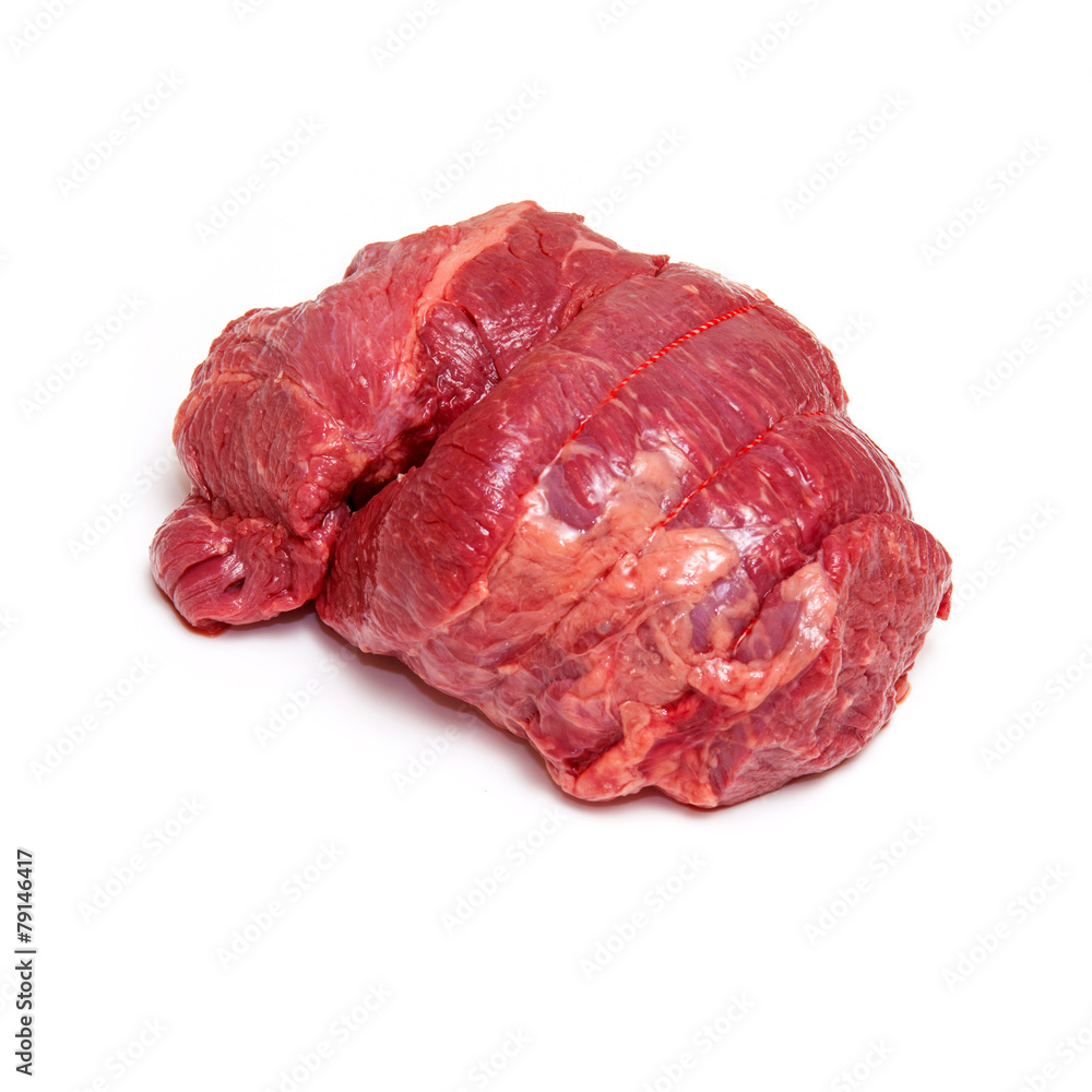Fototapeta premium Beef Brisket meat on white background.