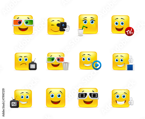 Smilies in a movie