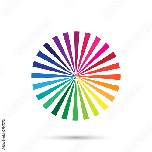 Vector color palette, color spectrum isolated on white