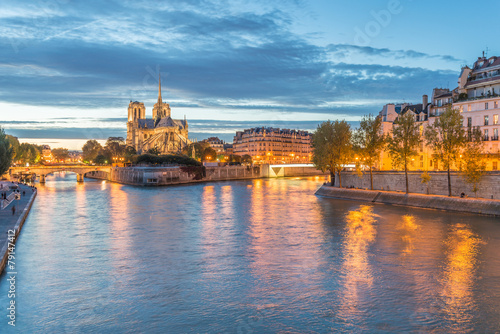 Seine River and Notre Dame - Paris, France © tichr