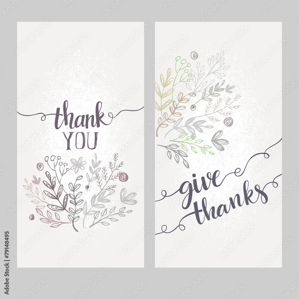 Card with the words thank you Stock Vector | Adobe Stock