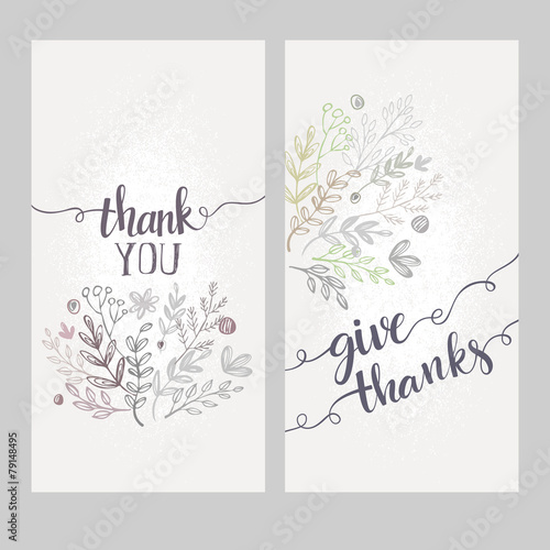 Card with the words thank you