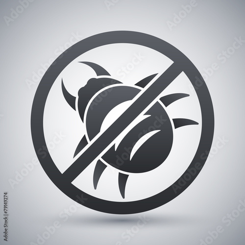 Vector no malware icon