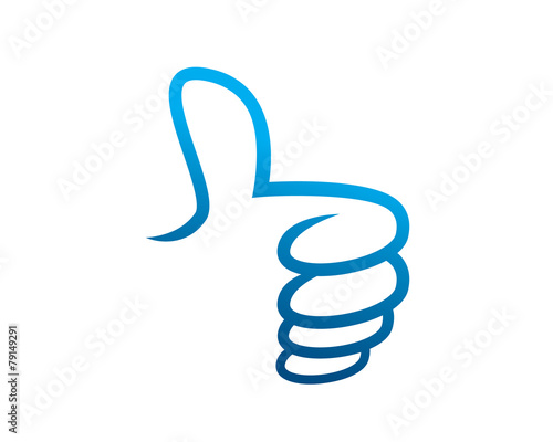 cartoon hand and finger posing a like symbol
