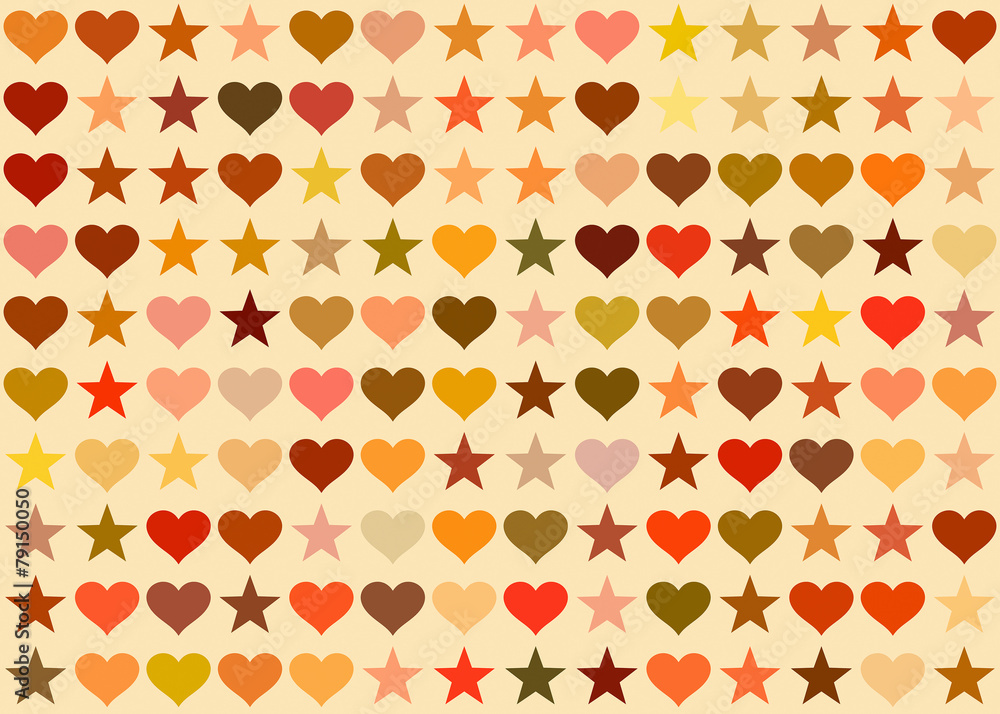 hearts and stars backgrounds. Holiday symbol