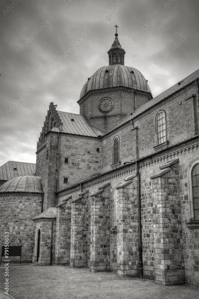 Obraz premium Poland - Plock. Black and white.