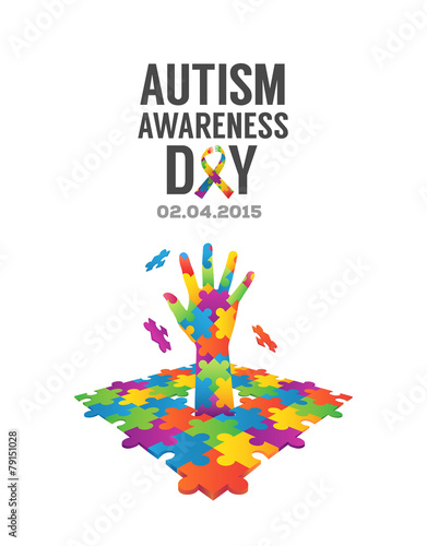 Autism awareness design vector