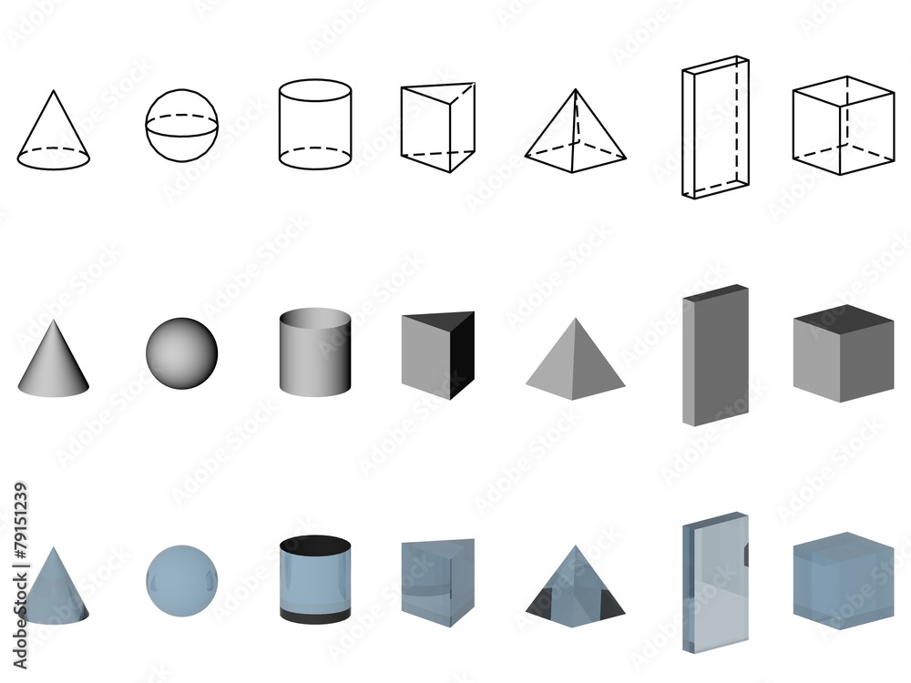 Illustratie van geometrische figuren Stock-Illustration | Adobe Stock