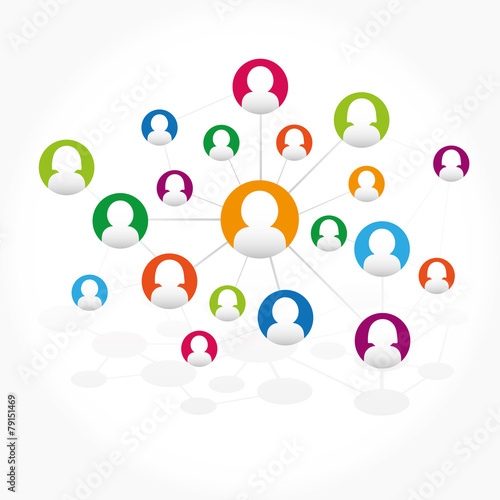 Abstract background scheme of social network