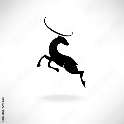 silhouette jumping deer