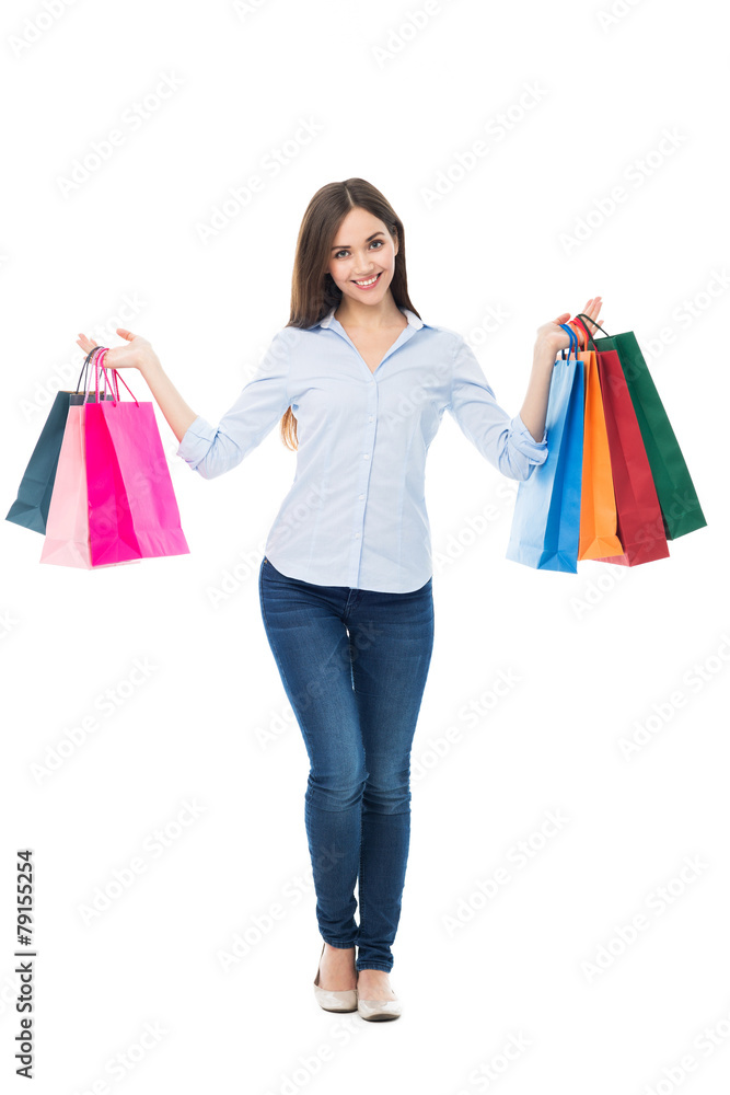Happy woman shopping Happy woman shopping