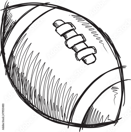 Doodle Sketch Football Vector Illustration Art
