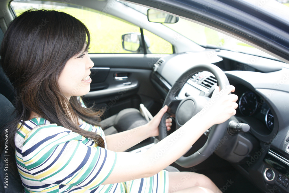 車と女性 車と女性