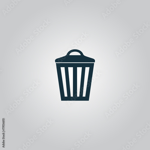 Trash can icon, vector eps10 illustration