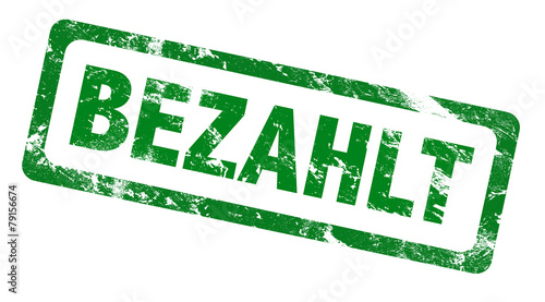 Grunge Stempel grün bezahlt