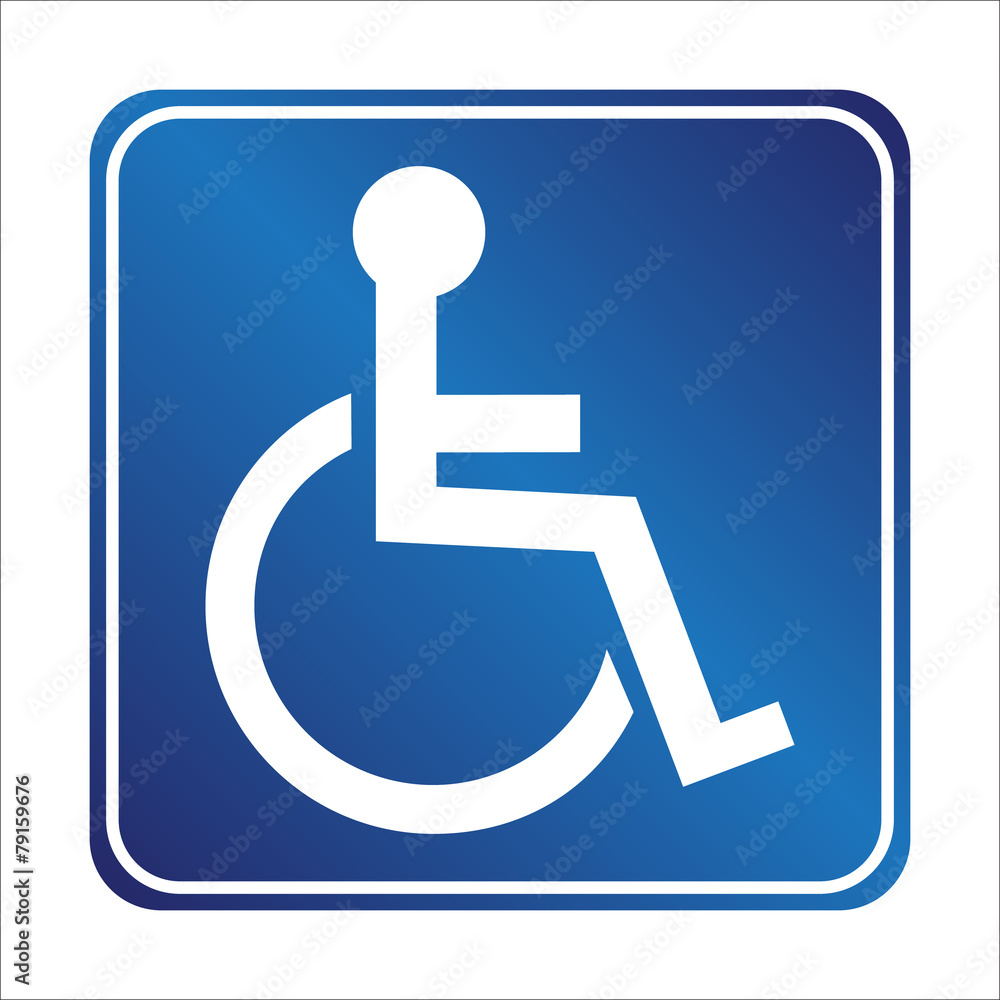 Handicapped wheelchair sign Handicapped wheelchair sign