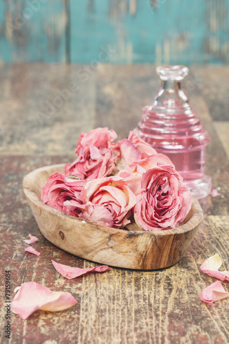 Aromatherapy rose massage oil