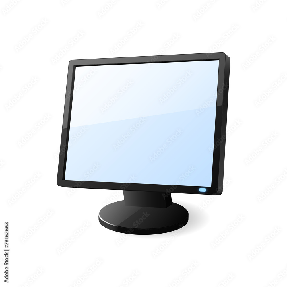 Computer monitor icon. Vector illustration Computer monitor icon. Vector illustration