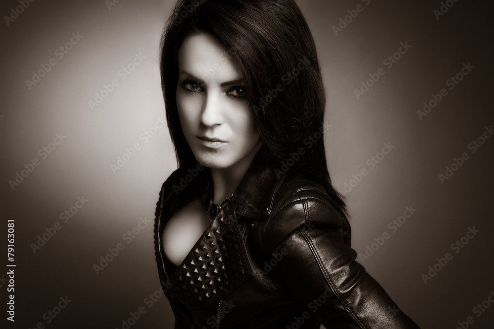 Serious rock girl portrait Serious rock girl portrait