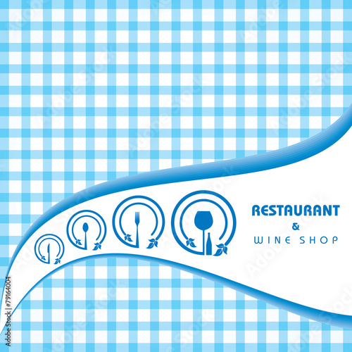 Template for menu card with cutlery. Vector Illustration