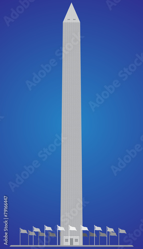 Washington Monument Detailed Vector illustration