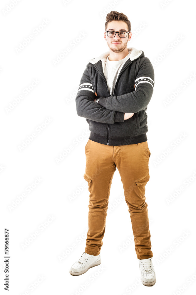 Fototapeta premium Fashionable hoodie boy