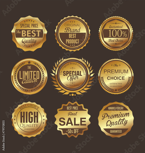 Premium quality retro labels collection