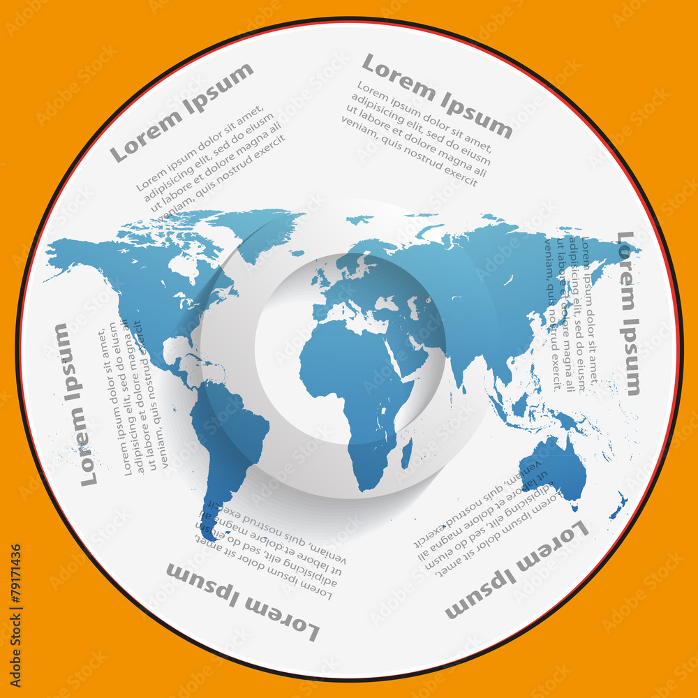 inforgraphics with Map on CD label