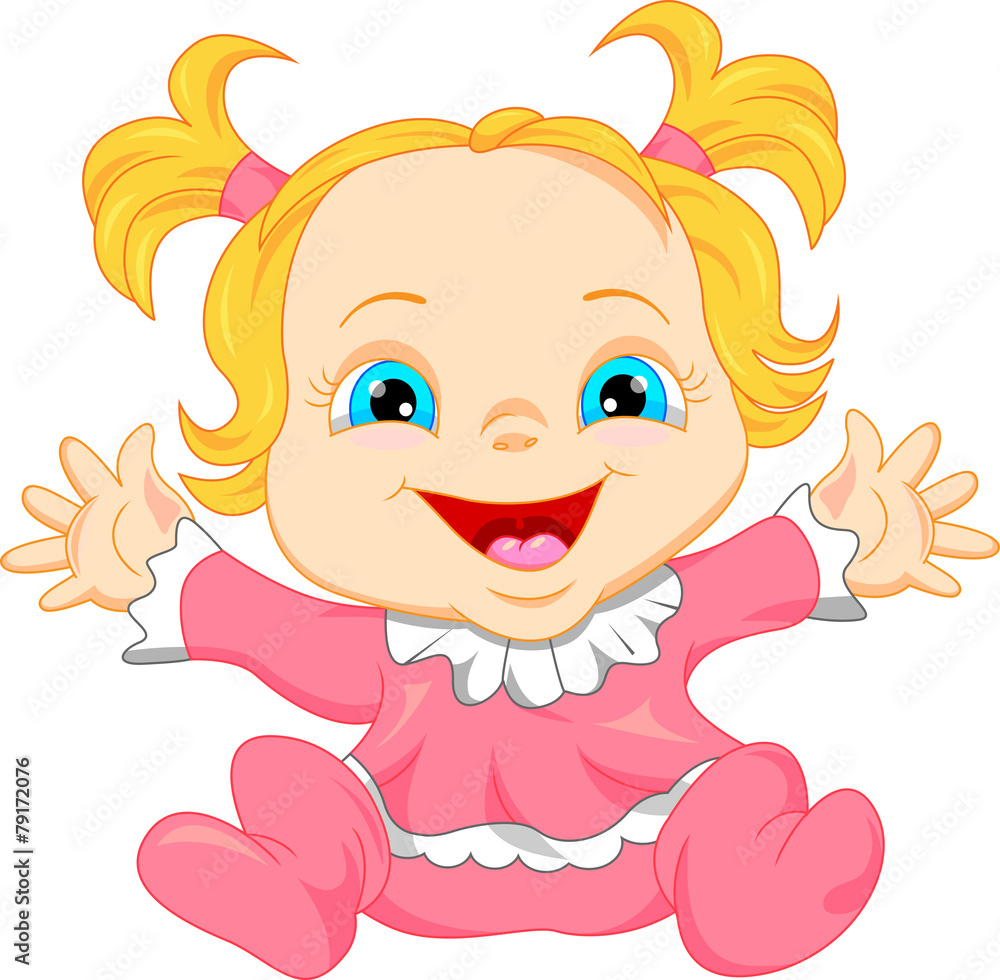Fototapeta premium cute baby cartoon