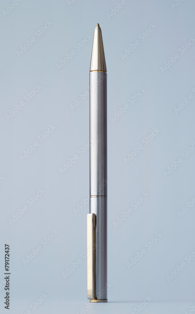Naklejka premium Silver metallic pen