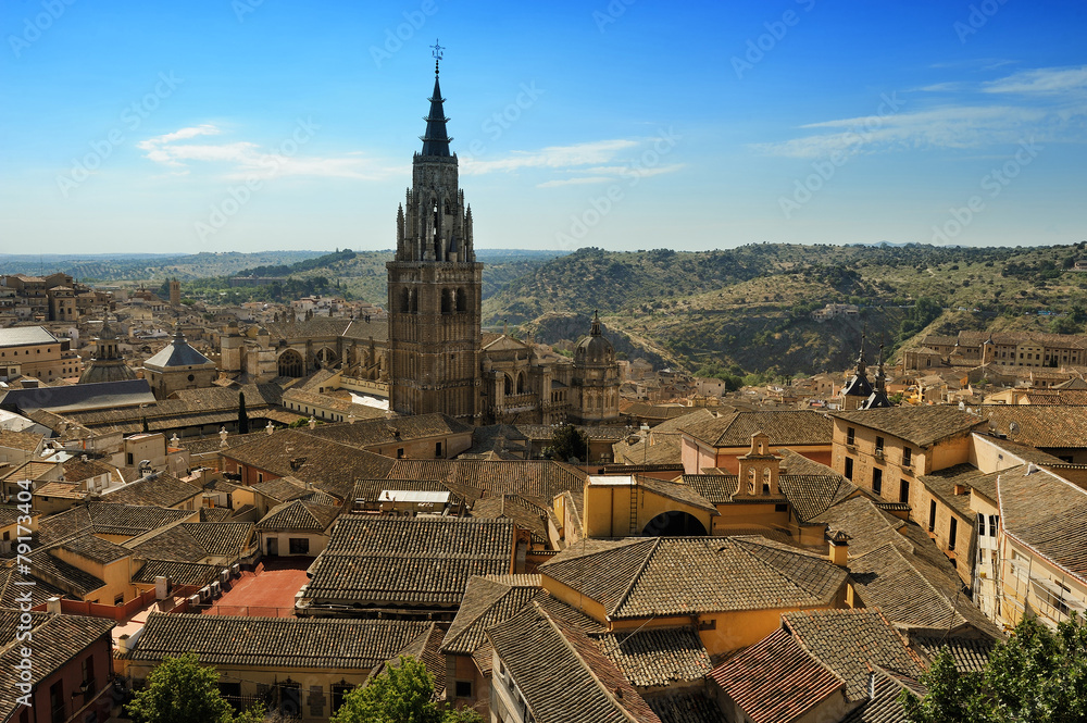 old part of Toledo and Cathedral, Spain