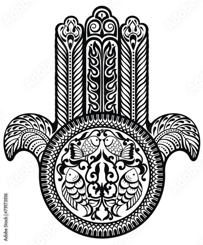 Jewish sacred amulet. Hamsa