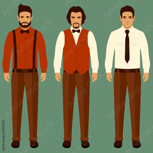 cartoon vector businessman character, business people